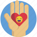 hand, emoji, charity, love