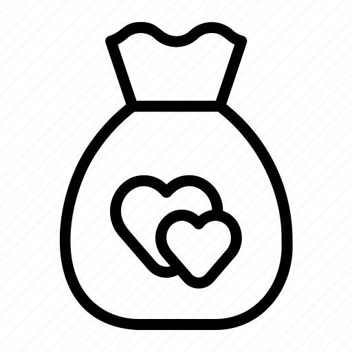 Money, bag, donation, hearts, business, and, finance icon - Download on Iconfinder
