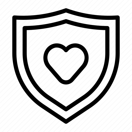 Shield, heart, protection, security icon - Download on Iconfinder