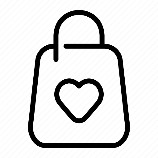 Shopper, bag, commerce, and, shopping, heart icon - Download on Iconfinder