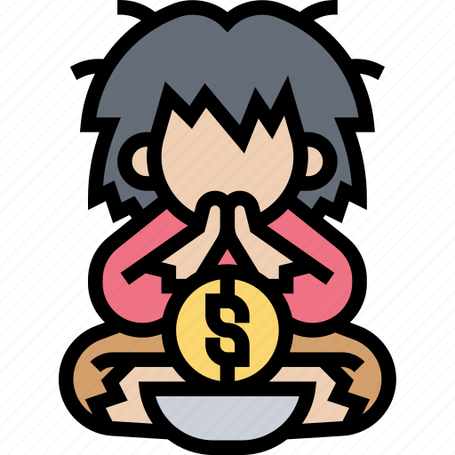 Largesse, donation, mercy, begging, poverty icon - Download on Iconfinder
