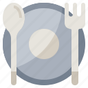 dinner, dish, food, fork, knife, plate, restaurant