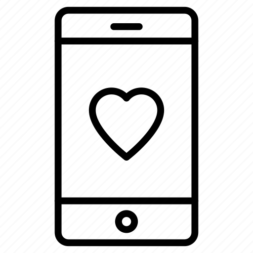 Mobile, phone, heart, like icon - Download on Iconfinder