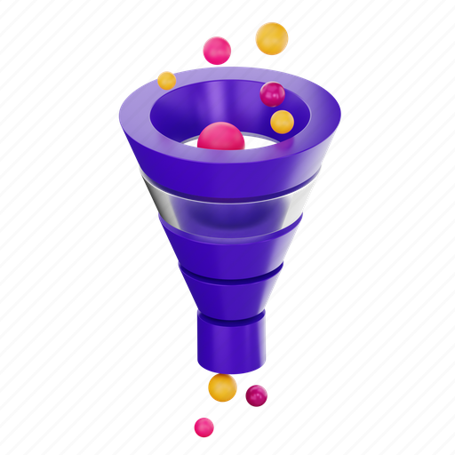 Funnel, chart, 3d chart, data, analytics, statistics, analysis 3D illustration - Download on Iconfinder