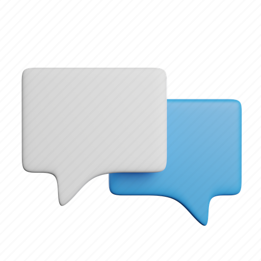 Speech, buble, chat, front, talk, conversation 3D illustration - Download on Iconfinder