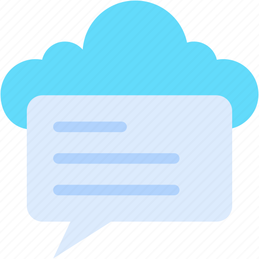 Cloud, chat, box, speech, communication icon - Download on Iconfinder