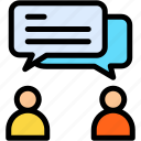 conversation, negotiating, chat, bubbles, message