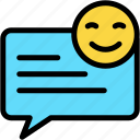 chat, smile, face, communications, message, speech, bubble