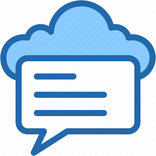 Cloud, chat, box, speech, communication icon - Download on Iconfinder