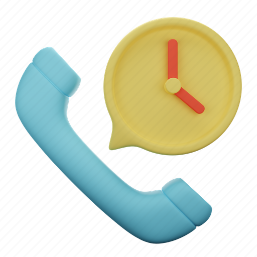 Call time, call, time, customer, service, communication, chat 3D illustration - Download on Iconfinder