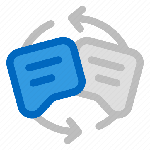 Speech bubbles, reload, sync, refresh, chat icon - Download on Iconfinder