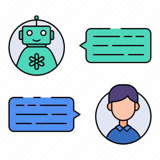Chat, gpt, robot, human, user, communication, conversation icon - Download on Iconfinder