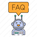 faq, frequently asked questions, help, chat box, robot, information, chat gpt, ai, artificial intelligence