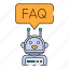 faq, frequently asked questions, help, chat box, robot, information, chat gpt, ai, artificial intelligence 