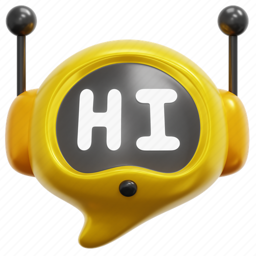 Message, chat, bot, hi, hello, chatbot, communication 3D illustration - Download on Iconfinder