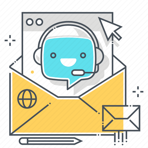 Chat bot, email, envelope, mail, message, robot, support icon - Download on Iconfinder