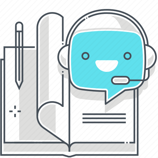 Book, chat bot, deep learning, machine, robot, support, virtual assistant icon - Download on Iconfinder