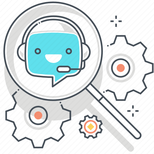 Chat bot, fix, gears, message, robot, support, virtual assistant icon - Download on Iconfinder