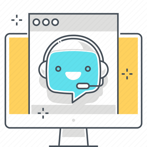 Chat bot, computer, message, robot, support, type, web site icon - Download on Iconfinder