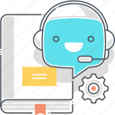 book, chat bot, deep learning, machine, robot, support, virtual assistant 