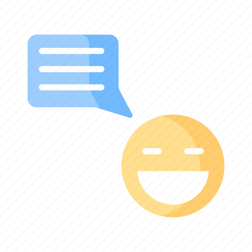 Chat bubble, comment, feedback, good review, smile icon - Download on Iconfinder