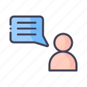 chatting, comment, speech bubble, user
