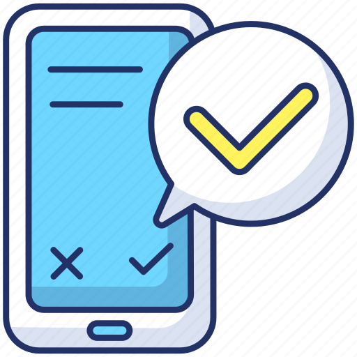 Mobile phone, checkmark, smartphone, mark icon - Download on Iconfinder