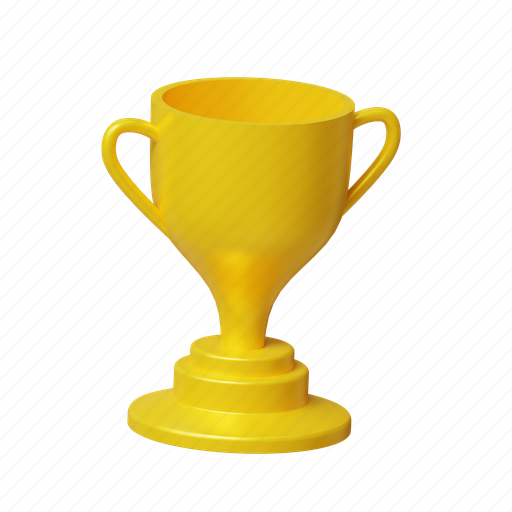 Trophy, winner, champion, prize, cup, medal, badge 3D illustration - Download on Iconfinder