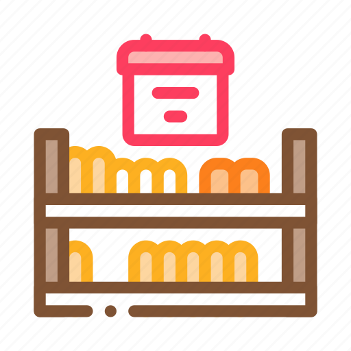 Bread, cheese, counter, dairy, food, shelf, sliced icon - Download on Iconfinder