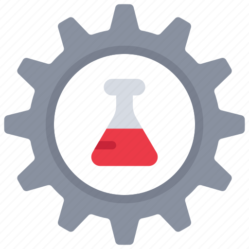 Chemical, engineering, science, chemicals, cog, gear icon - Download on Iconfinder