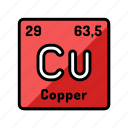 copper, chemical, element, science, chemistry, scientific