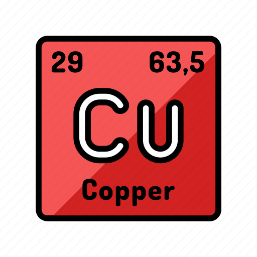 Copper, chemical, element, science, chemistry, scientific icon - Download on Iconfinder