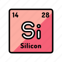 silicon, chemical, element, science, chemistry, scientific