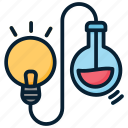idea, flask, education, chemistry, laboratory, science, experiment, lamp, bulb
