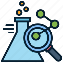 research, search, magnnifiers, flask, chemistry, experiment, laboratory, lab, beaker