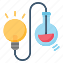 idea, flask, education, chemistry, laboratory, science, experiment, lamp, bulb