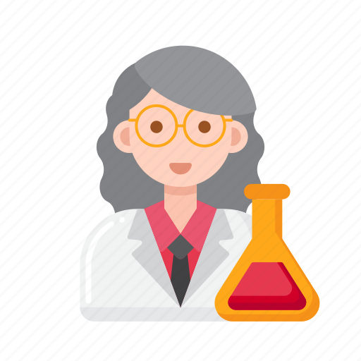 Chemist, female, researcher, scientist, professor, woman icon - Download on Iconfinder
