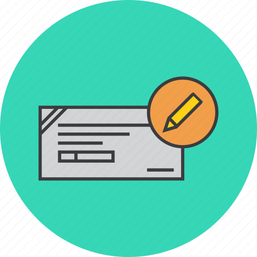 Banking, cheque, details, edit, fill, financial, instrument icon - Download on Iconfinder