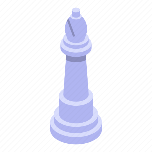 Bishop, business, cartoon, chess, isometric, silhouette, white icon - Download on Iconfinder