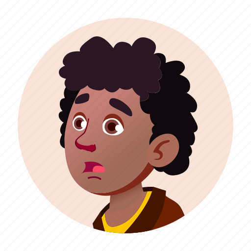 African, black, boy, child, expression, face, people icon - Download on Iconfinder