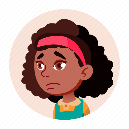 African, black, child, expression, face, girl, people icon - Download on Iconfinder
