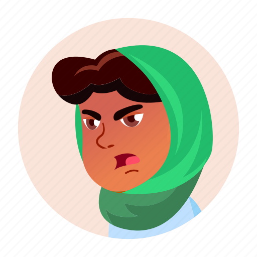 Arab, child, emotion, expression, face, girl, people icon - Download on Iconfinder