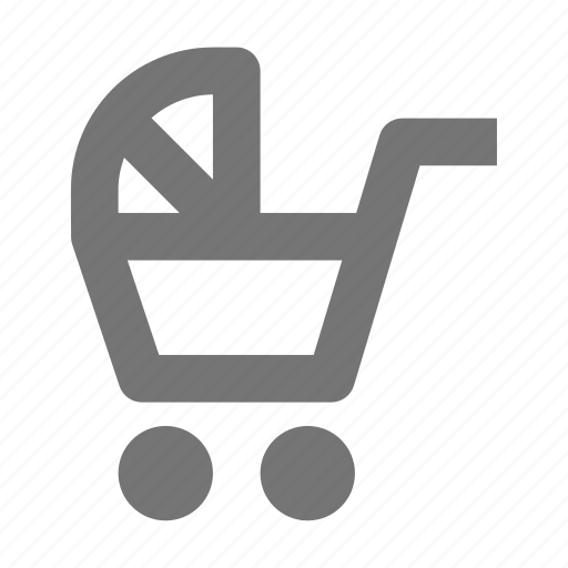 Trolley, stroller, tram, baby, cart, child, push icon - Download on Iconfinder