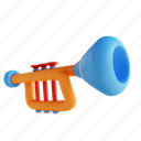 illustration, trumpet, toy, music, horn, child 