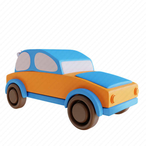 Illustration, toy, car, child, automobile, transportation 3D illustration - Download on Iconfinder