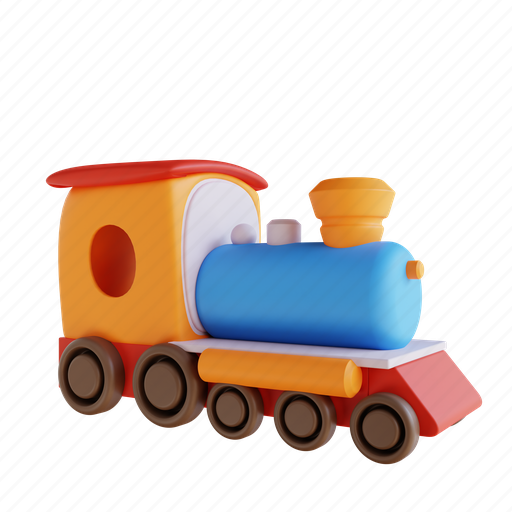 Illustration, toy, train, child, travel, transportation, kid 3D illustration - Download on Iconfinder
