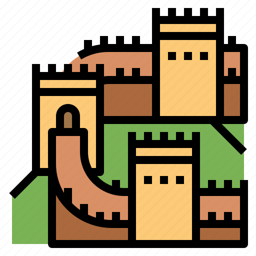 Building, china, great, landmark, wall icon - Download on Iconfinder