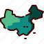 china, map 