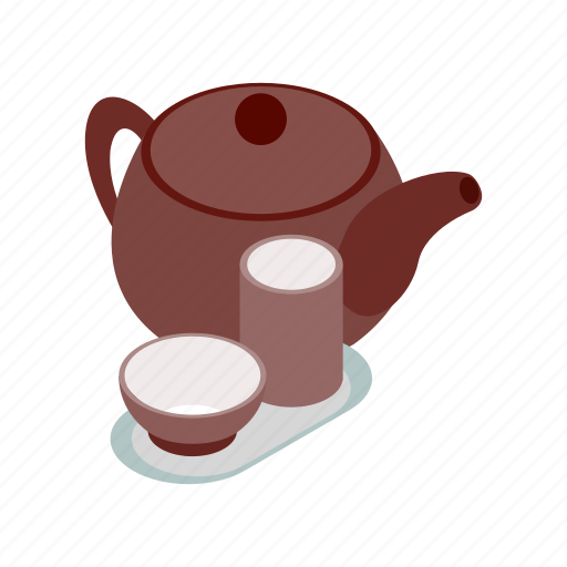 Chinese, cup, drink, hot, isometic, tea, teapot icon - Download on Iconfinder