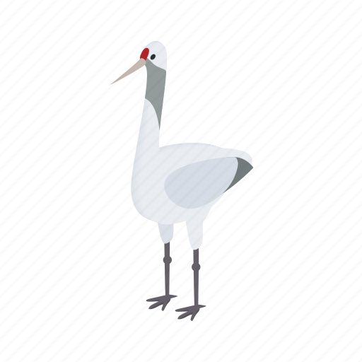 Animal, bird, chinese, crane, isometric, japanese, nature icon - Download on Iconfinder